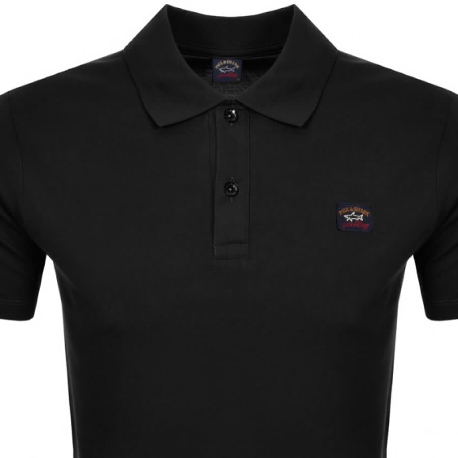 Paul and Shark Short Sleeved Polo T Shirt Black